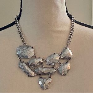 Unique silver statement necklace!